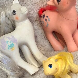Rare! Vintage My Little Pony lot of 3 - retro ponies , sold as shown!